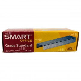 Grapa metálica Smart  estándar 26/6 caja con 5000 piezas